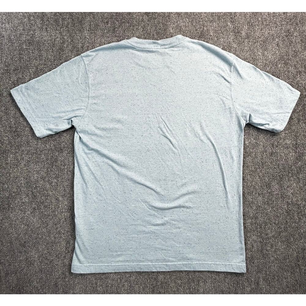 Carhartt Loose Fit Pocket T-Shirt Men's Medium Light Blue Speckled Logo Tee - Picture 2 of 6